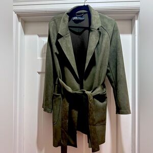 Zara faux suede blazer